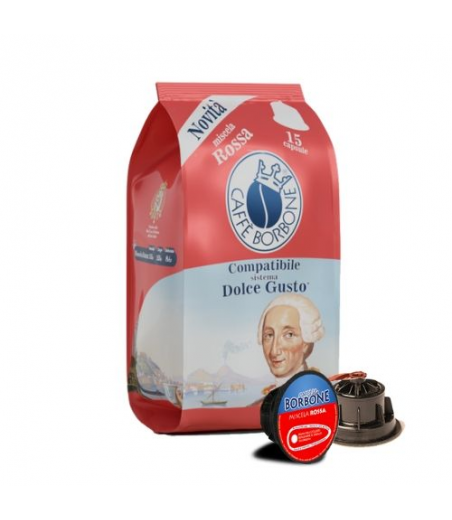 90 Capsule Caffè Borbone compatibili dolce gusto RED rossa