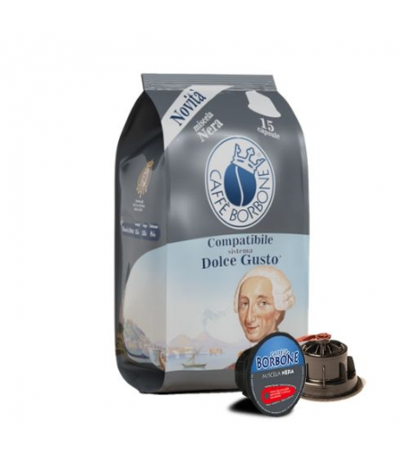 90 Capsule Caffè Borbone compatibili dolce gusto NERA