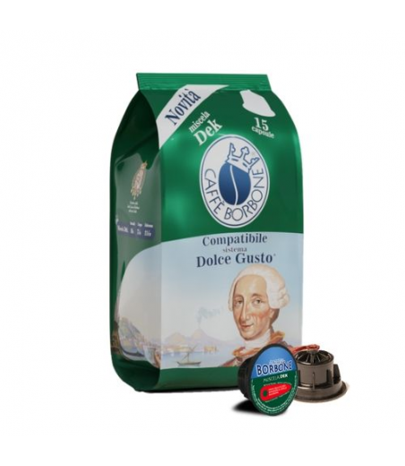Capsule Caffè Borbone compatibili dolce gusto verde DEK 15 pz