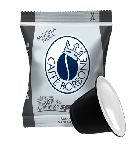 100 Capsule Caffè Borbone Respresso miscela Nera compatibili Nespresso