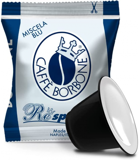 100 Capsule Caffè Borbone Respresso miscela blu compatibili Nespresso