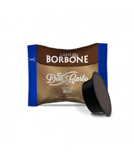 100 Capsule Caffè Borbone Don Carlo miscela blu compatibili Lavazza A Modo Mio
