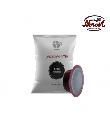100 Capsule Lollo PassioMio nera compatibili Lavazza A Modo Mio
